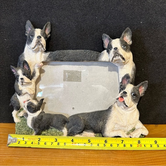Boston terrier 3-D picture frame, 7“ x 9“. Hold of 4 x 6 size photo, - Picture 2 of 7